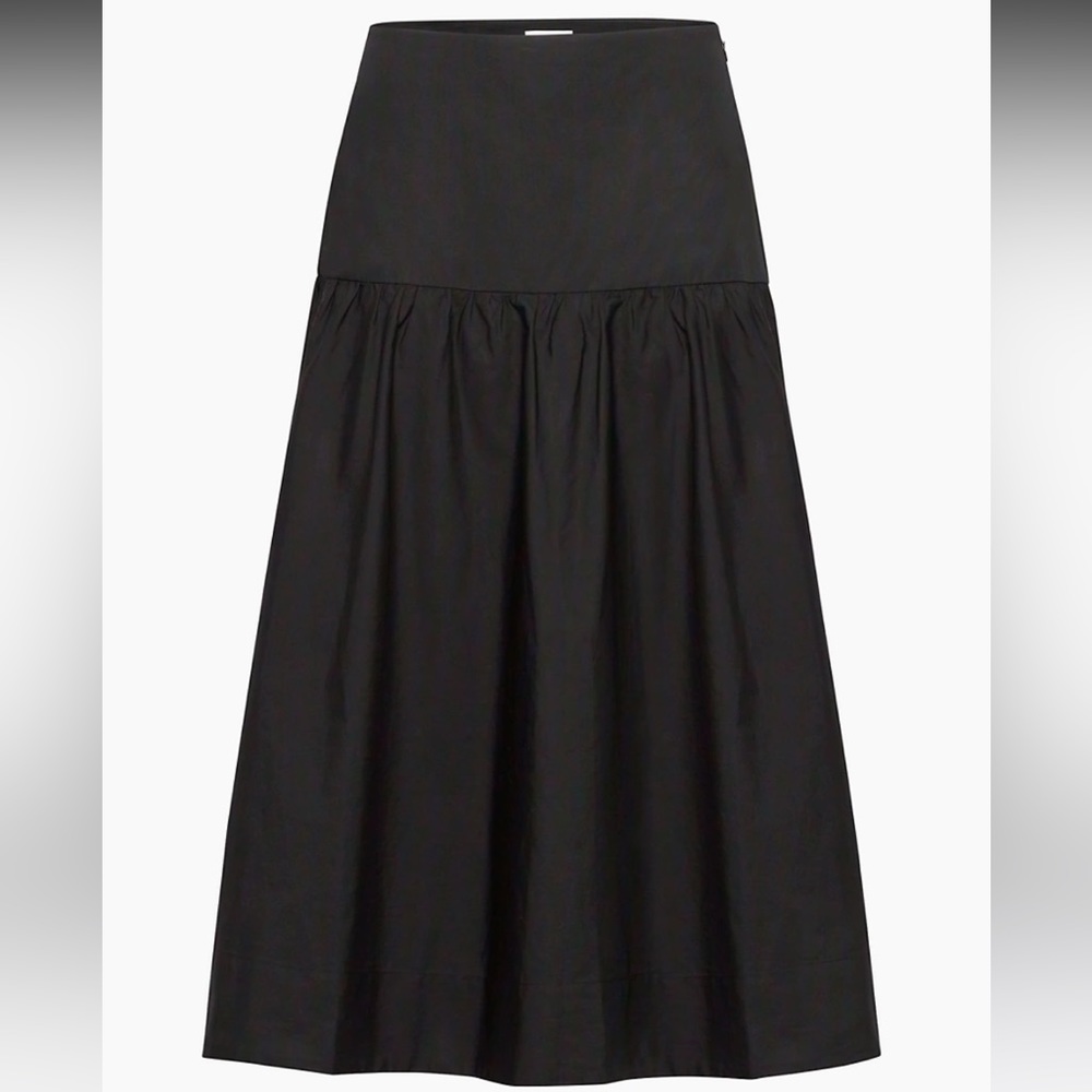 Wilfred chandelier poplin skirt, black, size medium